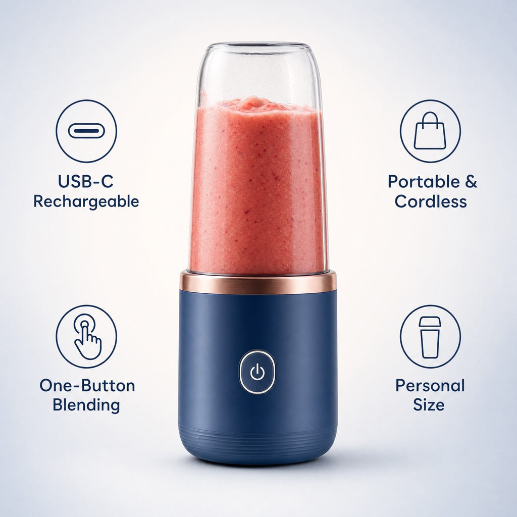 Rechargeable 6-Blade Portable Blender