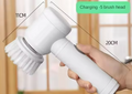 Cordless Electric Spin Scrubber with 5 Brush Heads