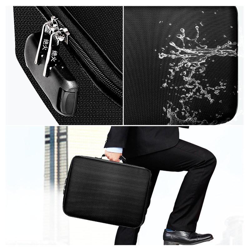 Fire-Resistant Document Organizer with Lock