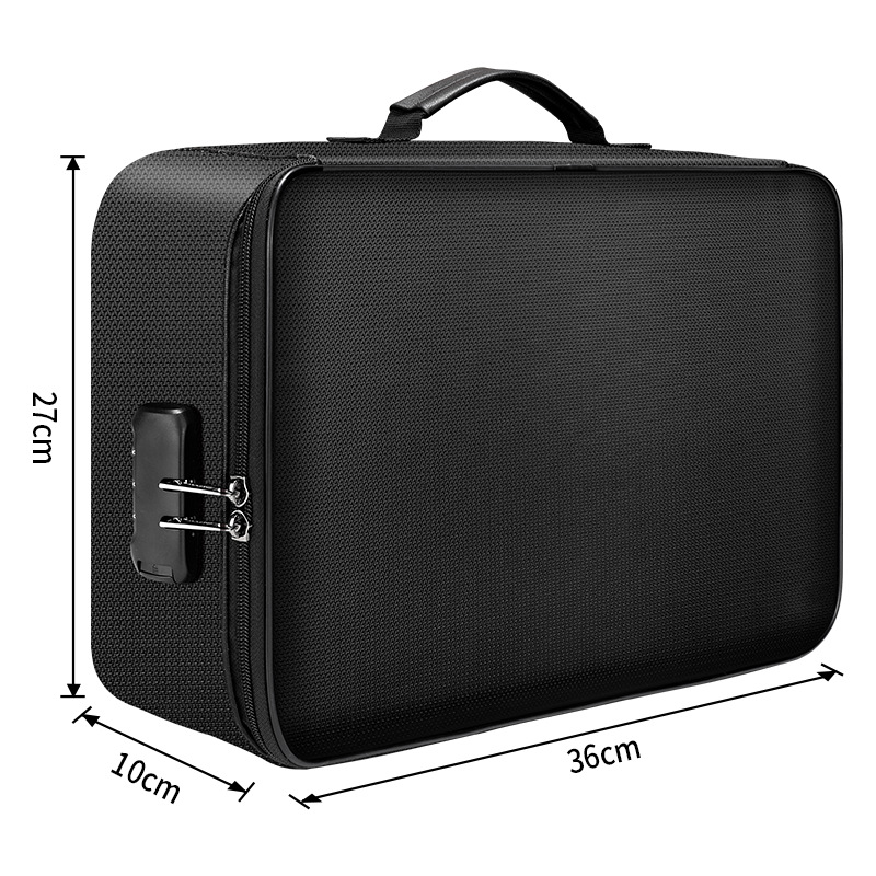 Fire-Resistant Document Organizer with Lock